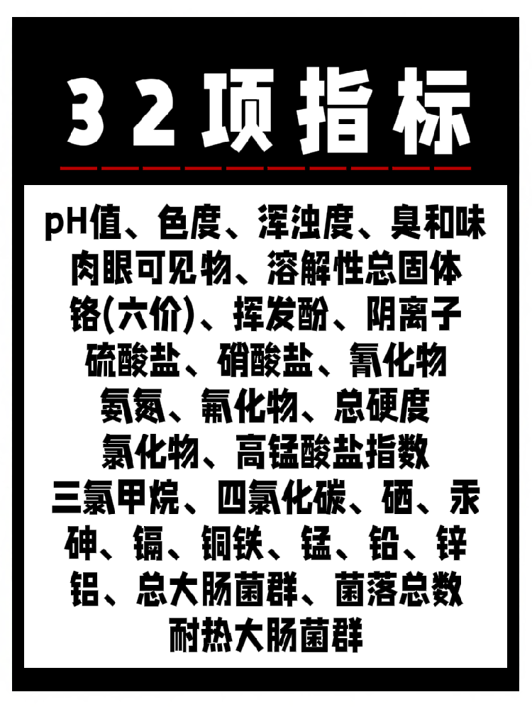 ?井水檢測32項(xiàng)指標(biāo)大揭秘！?